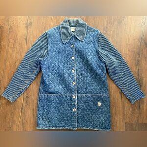 Blue Willi's Quilted Denim Jacket with Corduroy Accents
